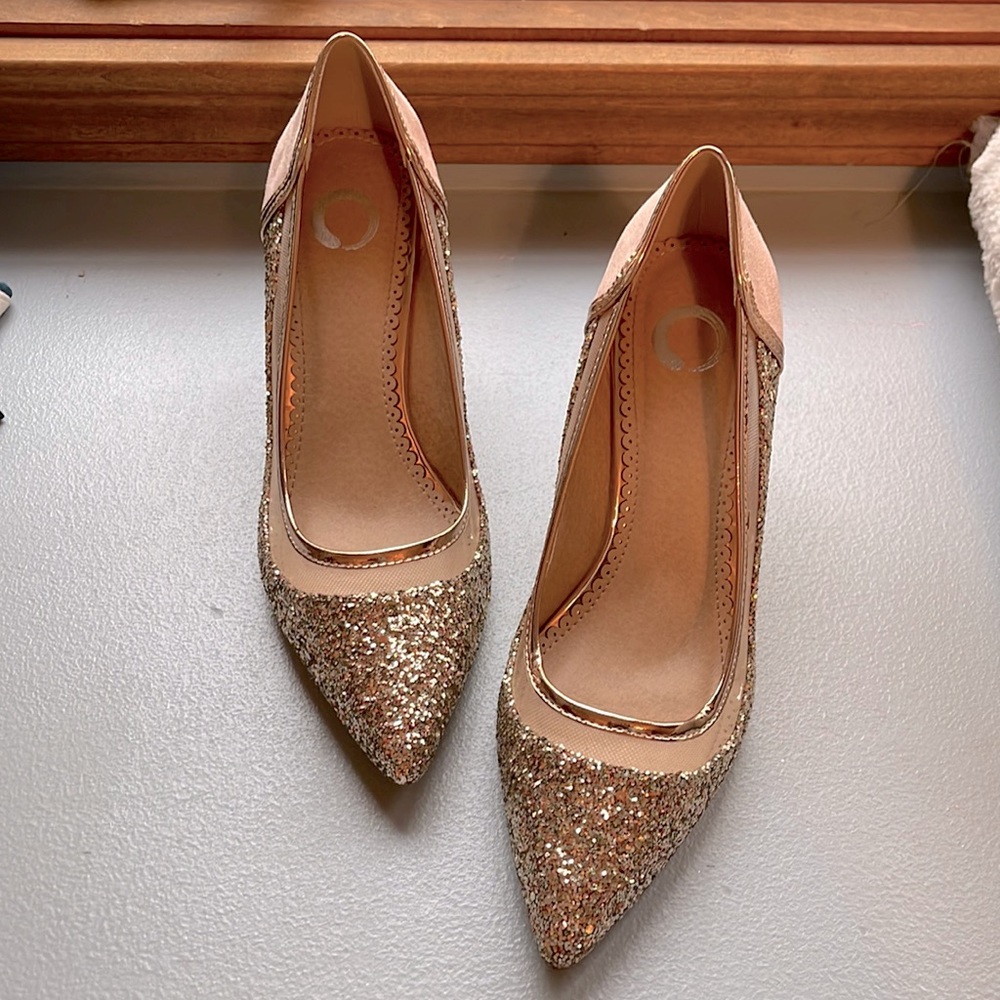 Sparkly Gold Heels